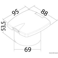 Osculati Presa acqua lavaggio ponte New Edge Inox, 16.441.88