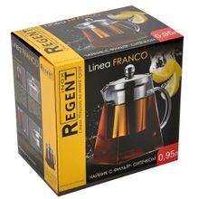 Заварочный чайник 0,95л с ситечком Regent Inox Franco 93-FR-TEA-02-950