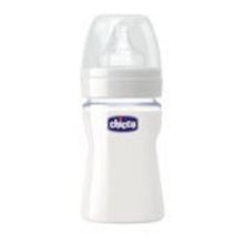 Бутылочка Chicco Well Being Nature Glass Стекло,150 мл, сил. соска, норм. поток, 0+,  310205108