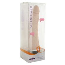 Seven Creations Телесный вибратор-реалистик Classic Slim Vibrator Nude - 17 см.