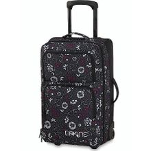 Женская дорожная сумка для ручной клади чёрного цвета с узором из цветов Dakine Womens Carryon Roller 36L Jasmine