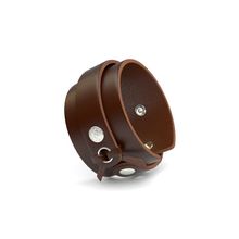 Браслет кожаный ручной работы, коричневый