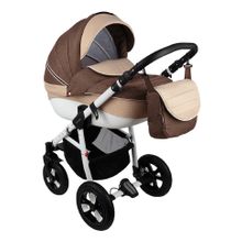 Коляска Adamex NEONEX коричневый+молочный+бежевый