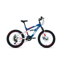 Подростковый горный (MTB) велосипед ALTAIR MTB FS 20 Disc синий красный 13" рама