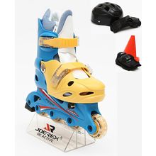 Joerex Роликовые коньки JOEREX RO0306 набор (синий желтый) (р.39-42)