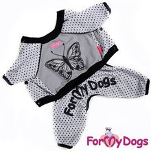 Летний костюм для собаки Бабочка ForMyDogs серый 105SS-2014 G