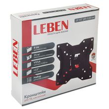 Кронштейн для ТВ 18"-43" наклонный LEBEN, до 25 кг, металл