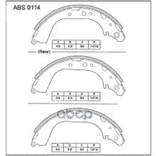 Колодки Тормозные Барабанные | Зад | Toyota Liteace Bus (_m3_) 2.0 D (Cm30lg) 08.1988 - 01.1992 <=> Toyota 4 Runner (_n1_) 3.0 (Vzn13_) 07.1990 - 11.1995 ALLIED NIPPON арт. ABS0114