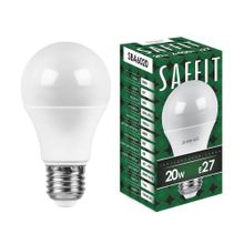 Saffit Лампа светодиодная Saffit E27 20W 6400K Шар Матовая SBA6020 55015 ID - 235144
