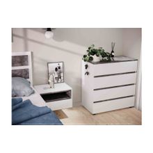 Case Комод с четырьмя ящиками Rialto, Белый Темный камень