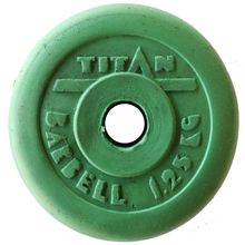 Диск обрезиненный цветной BARBELL TITAN 1,25кг (26мм)