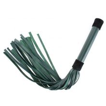 Изумрудная плеть Emerald Leather Whip с гладкой ручкой - 45 см. (192210)