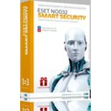 ESET NOD32 Smart Security + расширенный функционал - универсальная лицензия на 1 год на 3ПК или продление на 20 месяцев