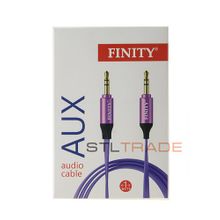 AUX-кабель Finity Luxe плоский 1 метр в коробке, фиолетовый