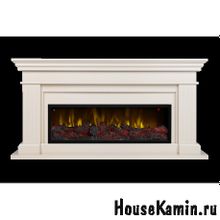 Каминный комплект Ontario (белый) с электрокамином RealFlame Beverly 1000