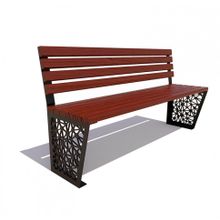 Скамейка садовая «СКОЛКОВО» без подлокотников  (2,0м)