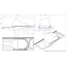 Проходной элемент для цементно-песчаной черепицы XL-TIILI