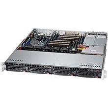 supermicro chassis 1u cse-813mftqc-r407cb (12"x10" atx, 12gbps back., 4x3.5" hdd hs, r400w, 503mm.)