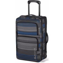 Мужская дорожная сумка для ручной клади в синюю серую и белую полоску Dakine CARRY ON ROLLER 36L SKYWAY на колёсах