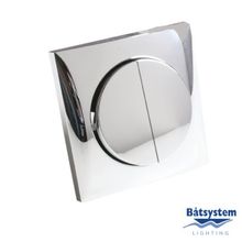 Batsystem Выключатель двухклавишный Batsystem Berker BE5850-2C 60 x 60 мм хромированный