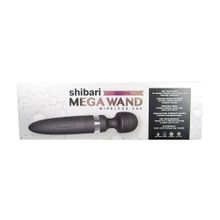 Shibari Чёрный жезловый массажер Deluxe Mega Wand Wireless 28x