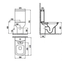 Creavit Унитаз Lara LR310 белый, с биде