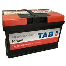 Аккумулятор автомобильный TAB Magic 57510MF 6СТ-75 обр. (низкий) 278x175x175