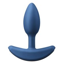 Маленькая голубая анальная вибропробка Heavyweight Plug Small - 10,3 см. Голубой
