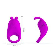 Baile Лиловое эрекционное кольцо с вибрацией Rabbit Vibrator (лиловый)