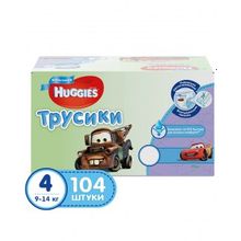Huggies Disney Box 4 для мальчиков 9-14 кг, 104 шт