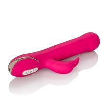 Ярко-розовый вибратор Jack Rabbit Signature Silicone Beaded Rabbit - 23 см. ярко-розовый