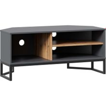 Алмаз. Любимый дом Лофт Тумба под ТВ угловая (Дуб Вотан Оникс Серый)