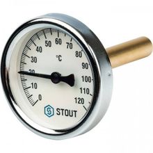 Термометр биметаллический с погружной гильзой Ø63x75 Stout, SIM-0001-637515