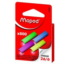 Скобы для степлера цветные №26 6, 800 шт уп. MAPED