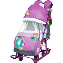 НИКА Cанки-коляска НИКА ДЕТЯМ 7 Коллаж-снеговик орхидея