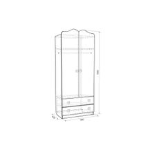 Бонни Шкаф комбинированный (с ящ. 2-створчатый)