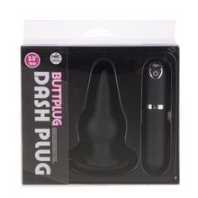 NMC Черная вибровтулка Dash Butt Plug With Mini Controller III - 9 см. (черный)