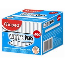 Мел WHITEPEPS белый, для детей MAPED (10 штук в упаковке)