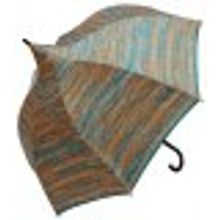 Stilla - Зонт женский • трость, дизайн "солнечные капельки на бирюзовом фоне"