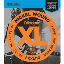 EKXL110 Nickel Wound Комплект струн для электрогитары, Regular Light, усиленные, 10-46, DAddario