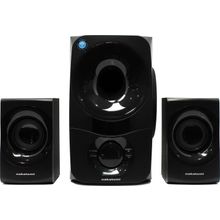 Колонки Nakatomi GS-35   Black   (2x15W+Subwoofer 30W, дерево, SD, USB,  Bluetooth,  ПДУ,  FM)