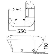 Osculati Marina and pile fender 330 mm blue, 33.519.08