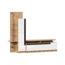 Алмаз. Любимый дом Кёльн Тумба под ТВ (Дуб Золотой Белый)