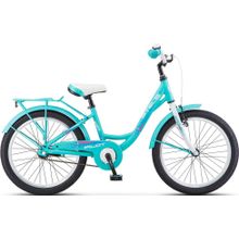 20" STELS Pilot-220 Lady 2018 (алюм, Vbr+ножной)(V010, рама 12", бирюзовый)