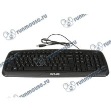 Клавиатура Delux "K6200", 102+10кн., черный (USB) (ret) [116901]