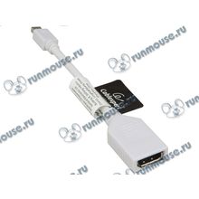 Кабель-переходник mini DisplayPort<->DisplayPort(F) Gembird "Cablexpert A-MDPM-DPF-001-W" (0.15м) (oem) [119643]