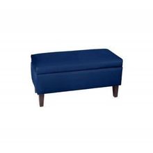 Мебельстория Пуф Эвора-3 синем велюр ID - 310863