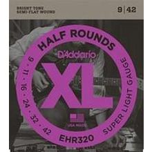 EHR320 Half Round Комплект струн для электрогитары, Super Light, 9-42, DAddario