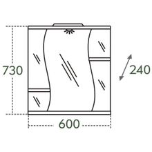 СанТа Зеркальный шкаф Лира 60 свет