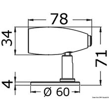 Osculati Rana articulated LED light High Power 12 24 V, 13.439.40